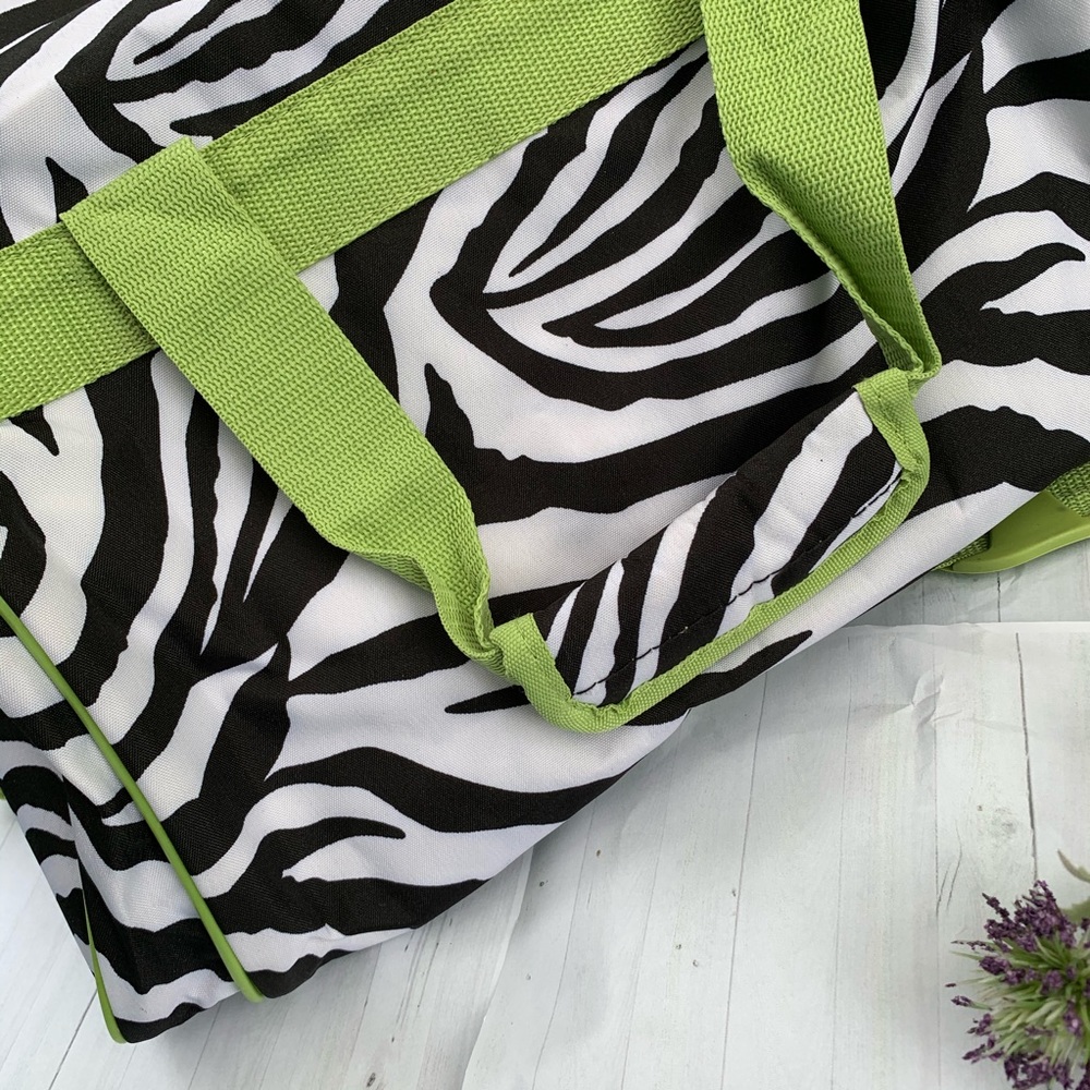 Green Zebra Duffle Bag Cheer Pageants Dance